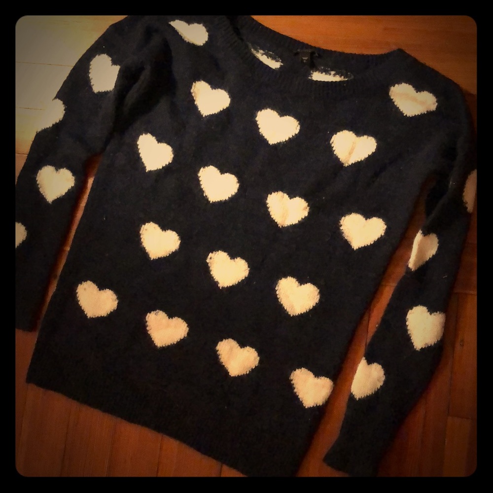 Women’s small heart sweater from Express